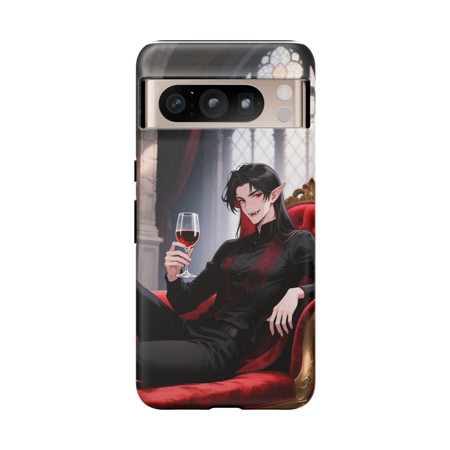 Dracula Velvet Chaise Gothic Vampire Phone Case — Anime Dracula Cover (iPhone, Samsung & Pixel) | Yaoi Monsters