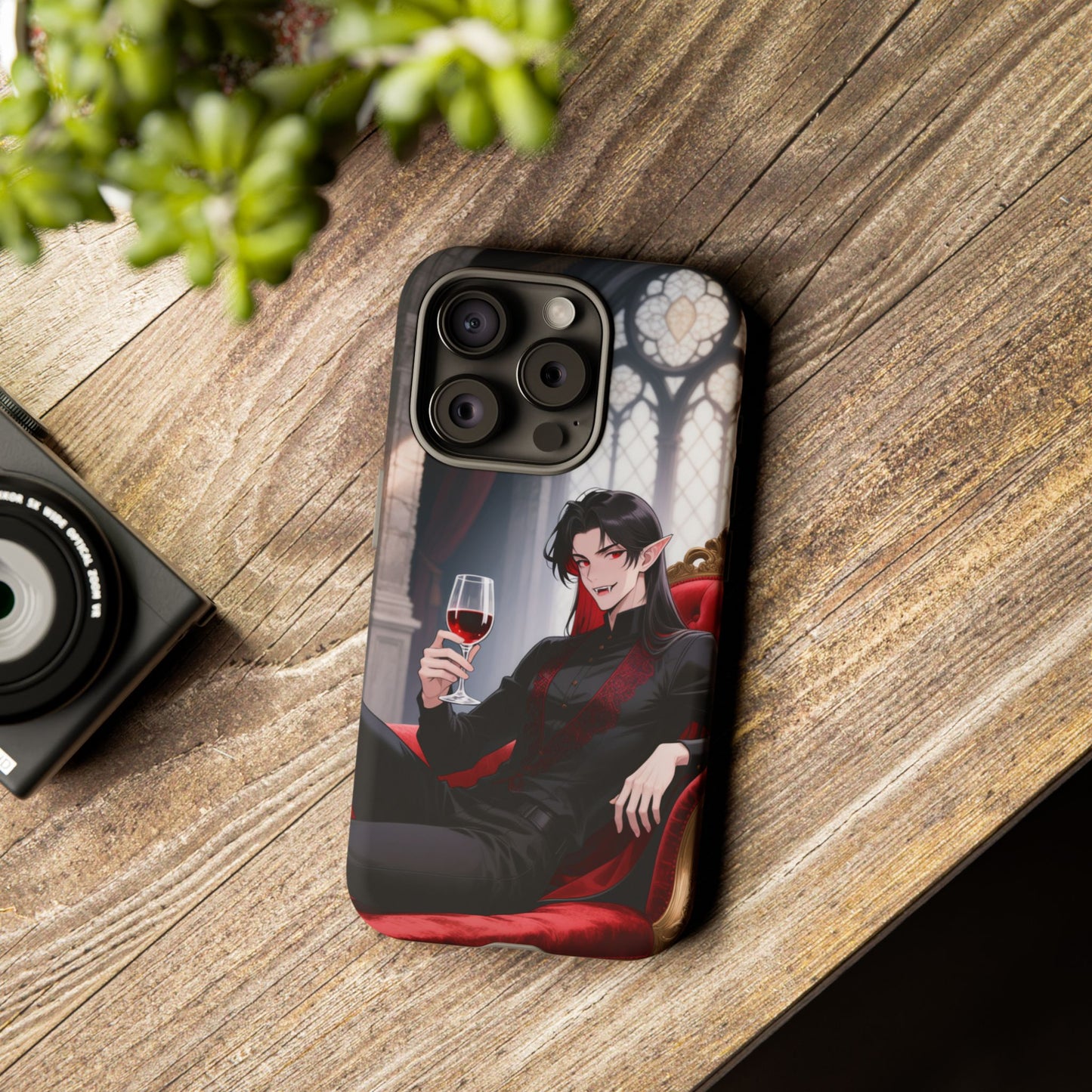 Dracula Velvet Chaise Gothic Vampire Phone Case — Anime Dracula Cover (iPhone, Samsung & Pixel) | Yaoi Monsters