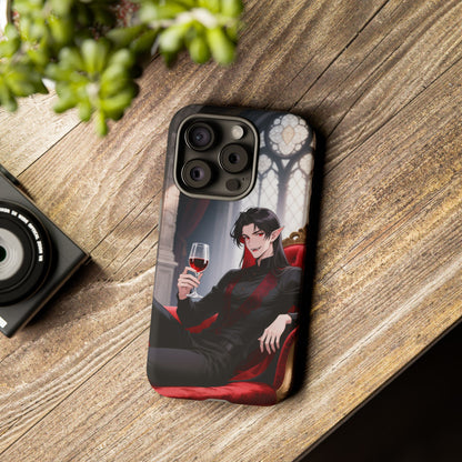 Dracula Velvet Chaise Gothic Vampire Phone Case — Anime Dracula Cover (iPhone, Samsung & Pixel) | Yaoi Monsters