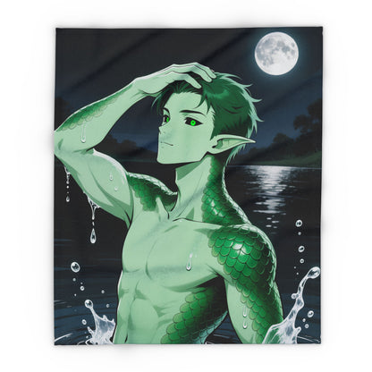 Kel Lagoon Fleece Blanket — Anime Sea Monster Throw | Yaoi Monsters