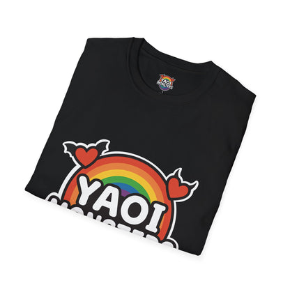 Yaoi Monsters Rainbow Logo T-Shirt | Unisex BL Anime Tee | LGBTQ+ Pride Kawaii Monster Shirt