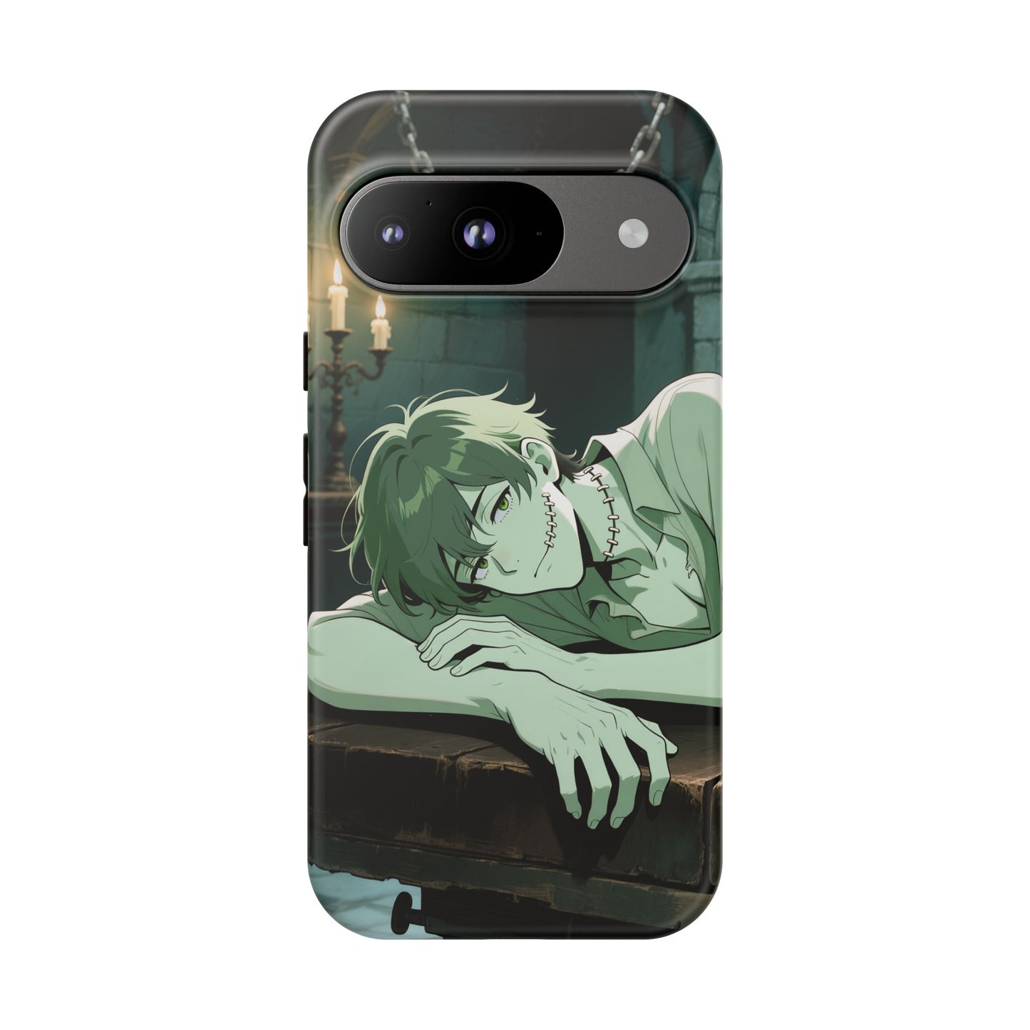 Electric Stare Frankenstein Phone Case — Anime Adam Cover (iPhone, Samsung & Pixel) | Yaoi Monsters