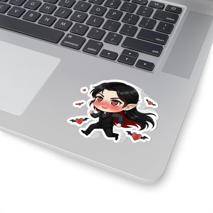 Cutie Monsters Dracula “Love Chase” Vinyl Sticker – Facing Left