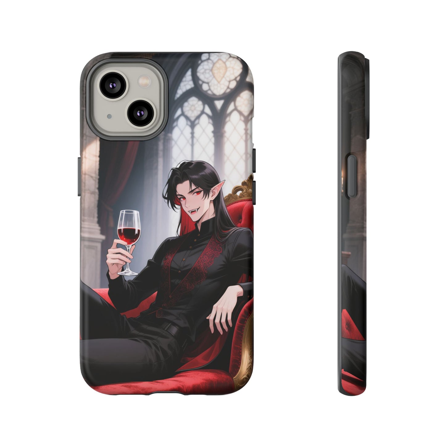 Dracula Velvet Chaise Gothic Vampire Phone Case — Anime Dracula Cover (iPhone, Samsung & Pixel) | Yaoi Monsters
