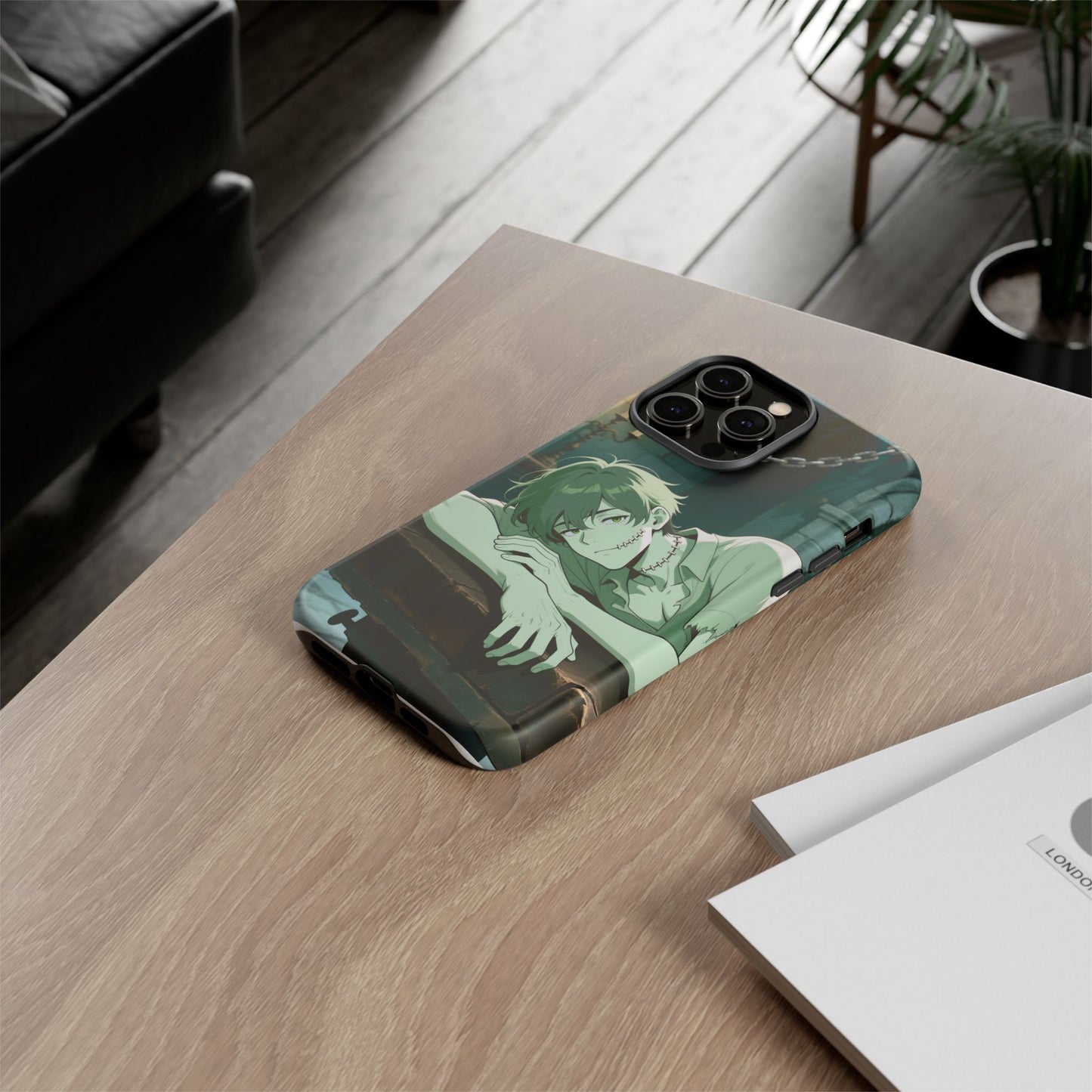 Electric Stare Frankenstein Phone Case — Anime Adam Cover (iPhone, Samsung & Pixel) | Yaoi Monsters