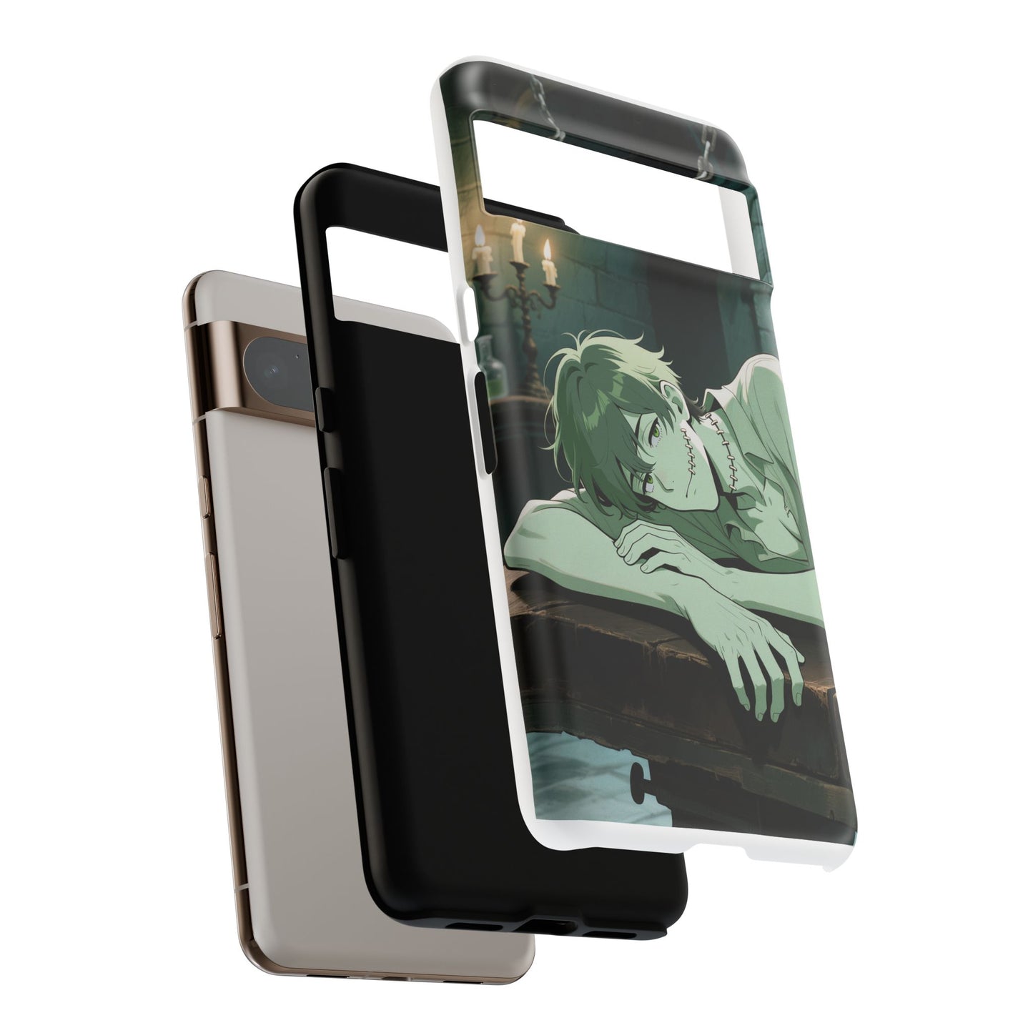 Electric Stare Frankenstein Phone Case — Anime Adam Cover (iPhone, Samsung & Pixel) | Yaoi Monsters