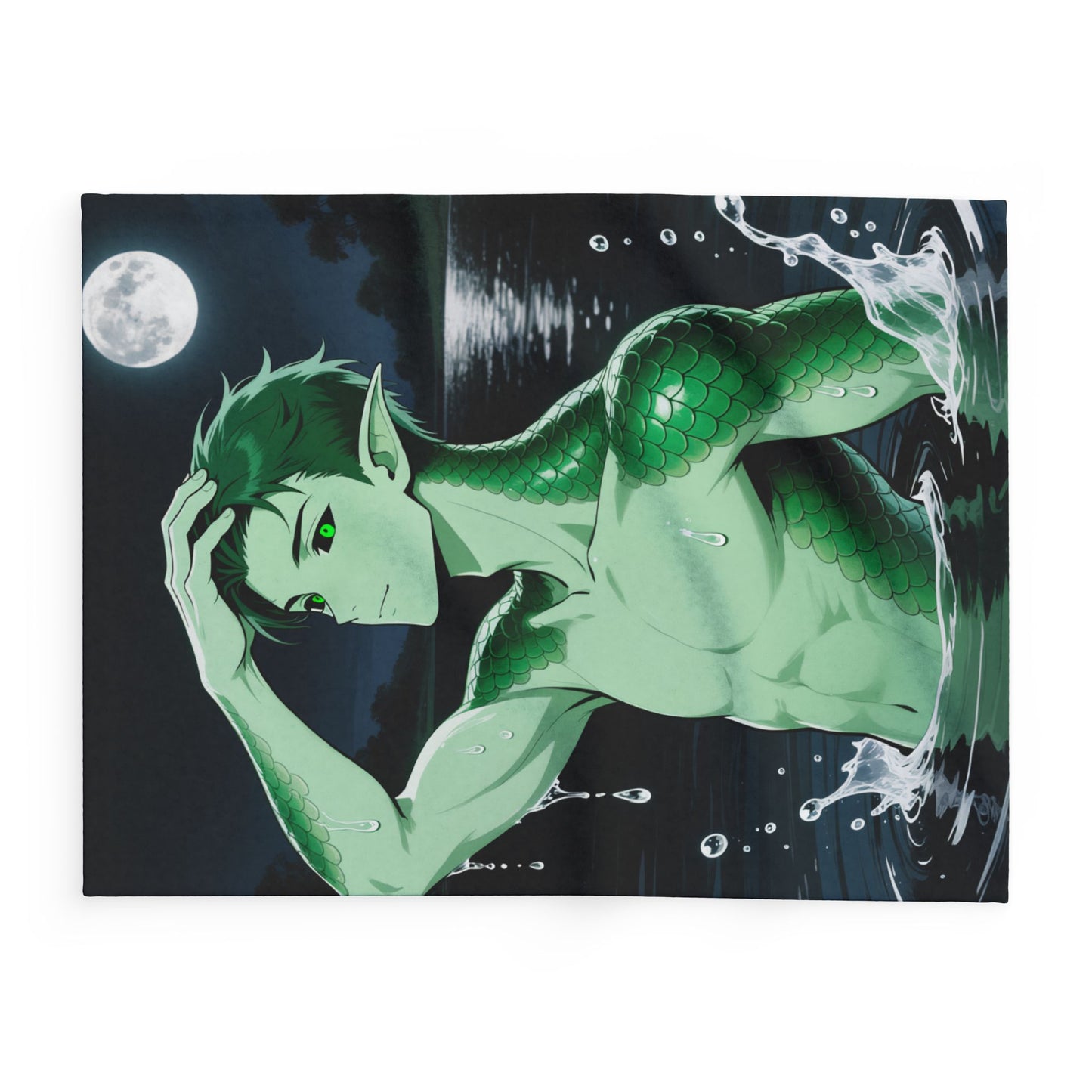Kel Lagoon Fleece Blanket — Anime Sea Monster Throw | Yaoi Monsters