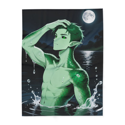 Kel Lagoon Fleece Blanket — Anime Sea Monster Throw | Yaoi Monsters