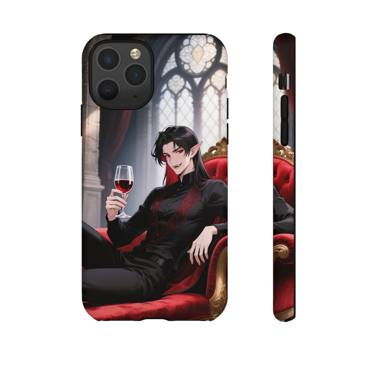 Dracula Velvet Chaise Gothic Vampire Phone Case — Anime Dracula Cover (iPhone, Samsung & Pixel) | Yaoi Monsters