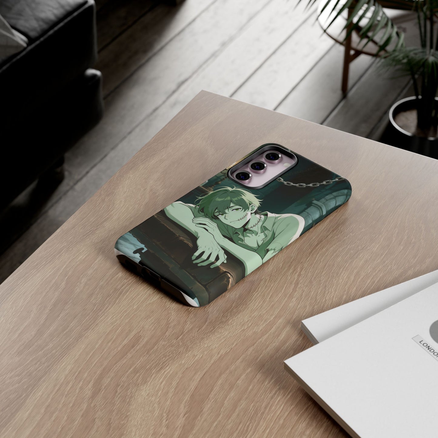 Electric Stare Frankenstein Phone Case — Anime Adam Cover (iPhone, Samsung & Pixel) | Yaoi Monsters