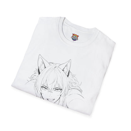 Luca Flirty Wolfboy Line Art Shirt— Anime Wolfboy Graphic Tee | Yaoi Monsters