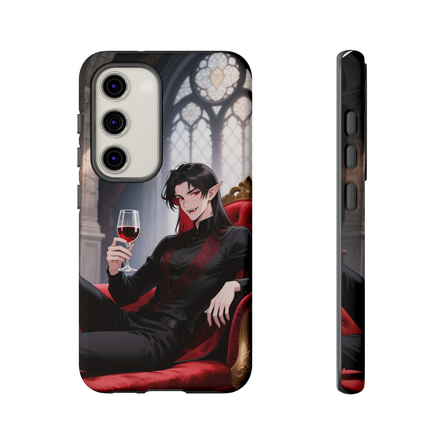 Dracula Velvet Chaise Gothic Vampire Phone Case — Anime Dracula Cover (iPhone, Samsung & Pixel) | Yaoi Monsters