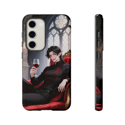 Dracula Velvet Chaise Gothic Vampire Phone Case — Anime Dracula Cover (iPhone, Samsung & Pixel) | Yaoi Monsters