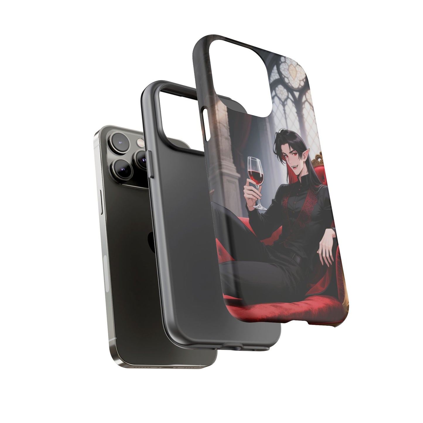 Dracula Velvet Chaise Gothic Vampire Phone Case — Anime Dracula Cover (iPhone, Samsung & Pixel) | Yaoi Monsters