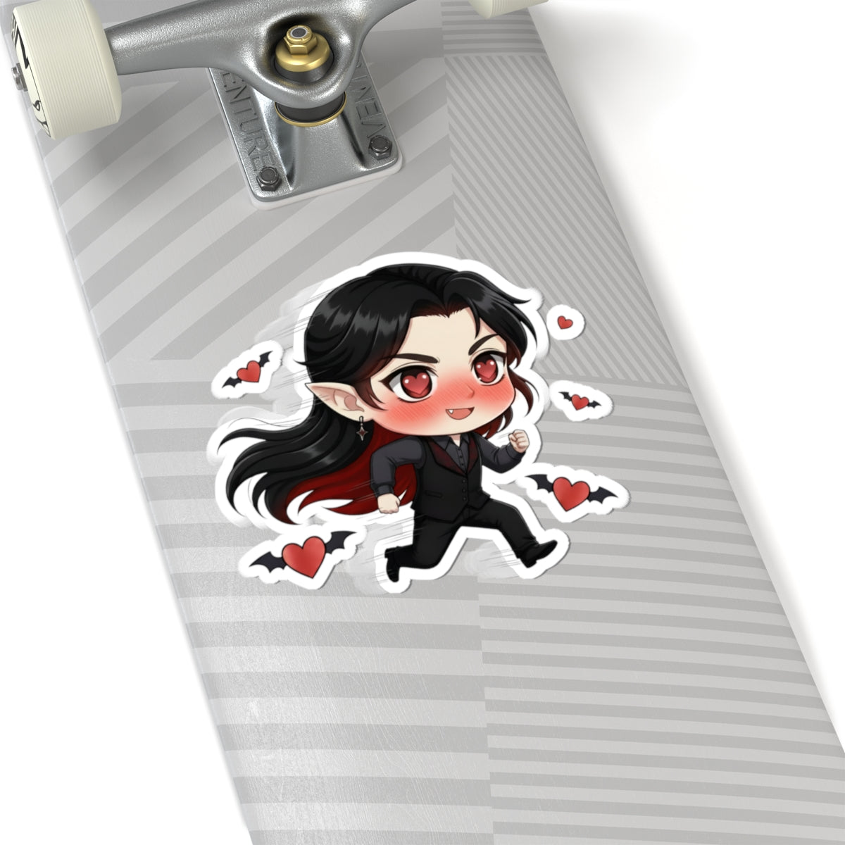 Cutie Monsters Dracula “Love Chase” Vinyl Sticker – Facing Left