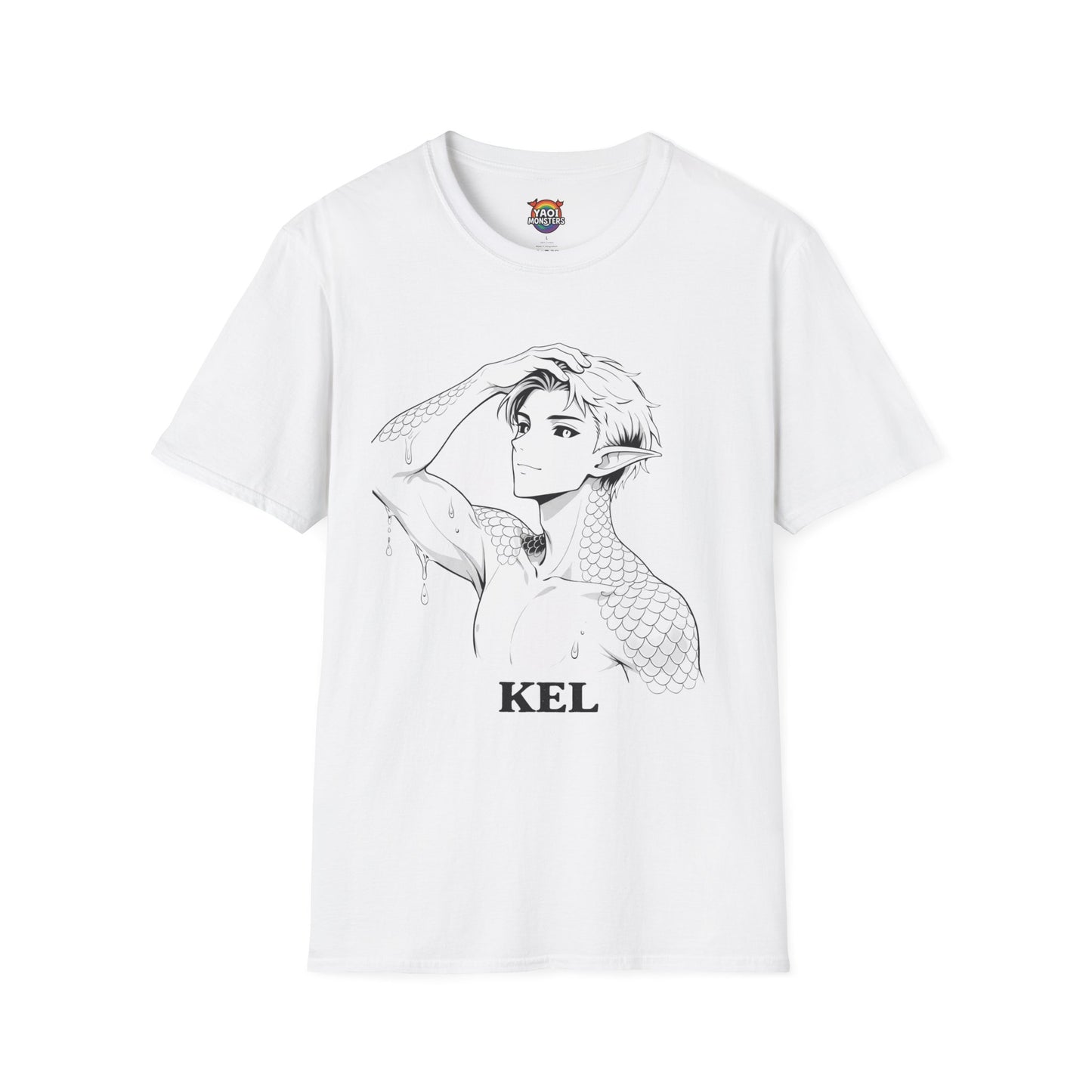 Kel “Deep Water Darling” Line Art Shirt— Anime Lagoon Monster Tee | Yaoi Monsters