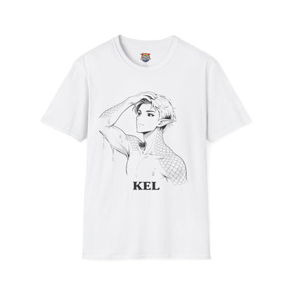 Kel “Deep Water Darling” Line Art Shirt— Anime Lagoon Monster Tee | Yaoi Monsters