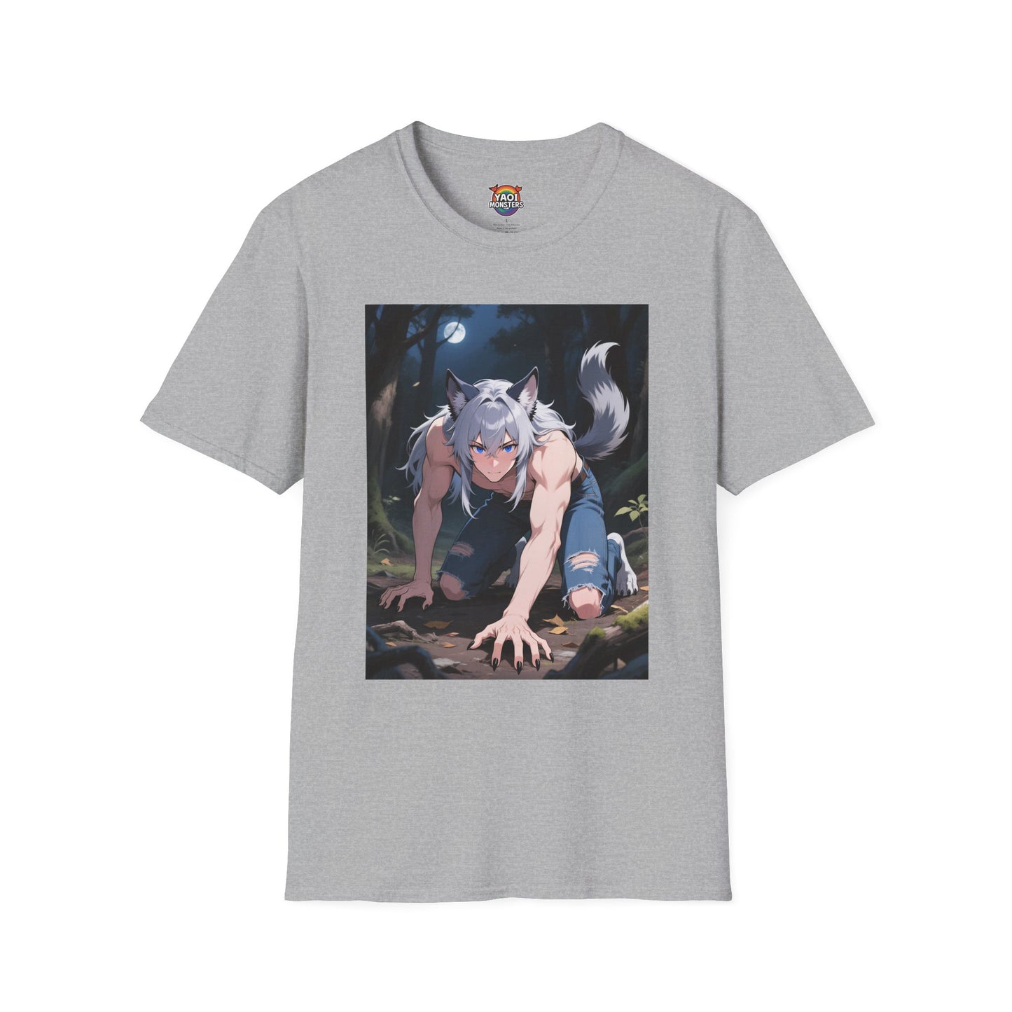 Luca Moonlit Werewolf Unisex T-Shirt — Anime Wolfman Graphic Tee | Yaoi Monsters
