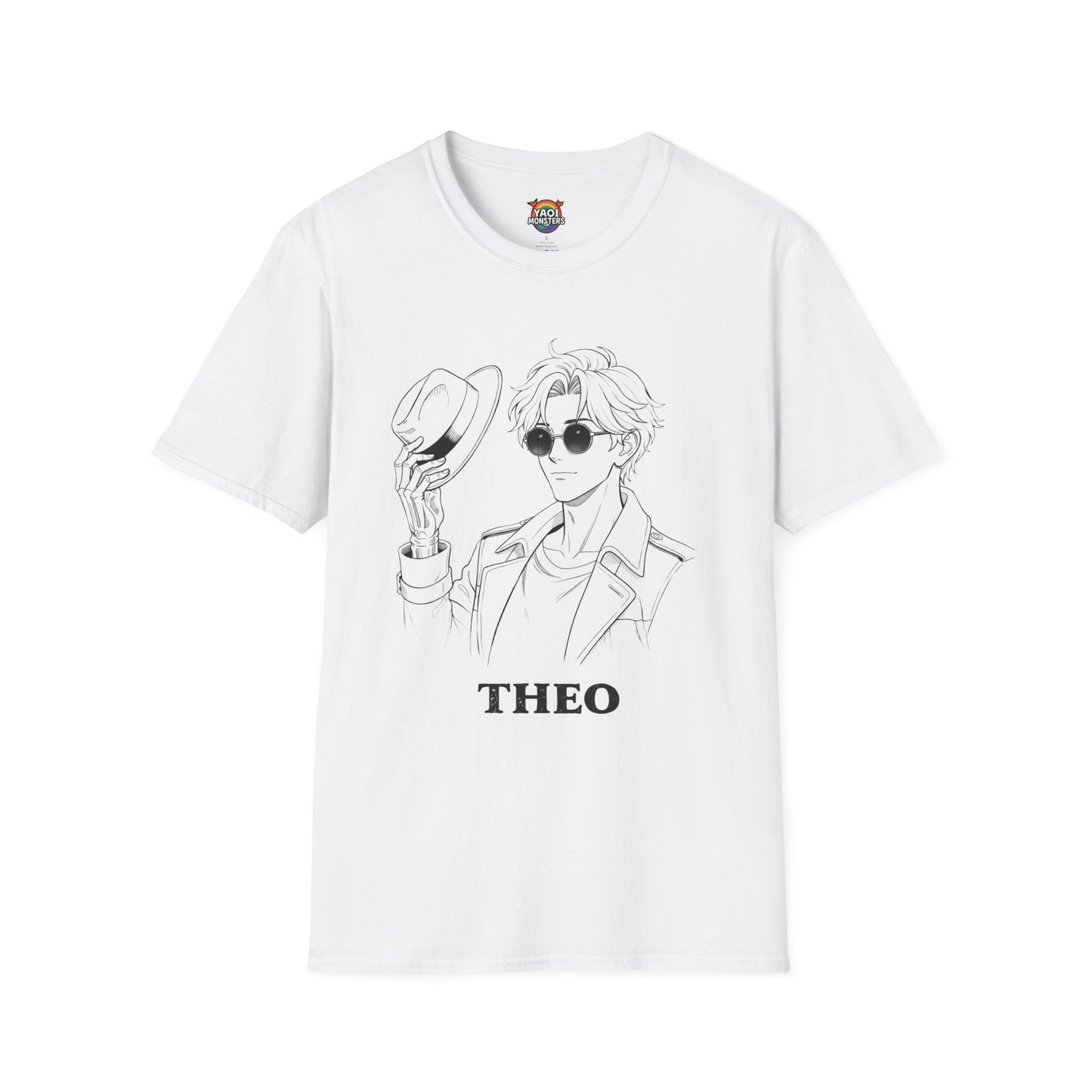 Theo “Cool & Unseen” Line Art Shirt— Anime Lagoon Monster Tee | Yaoi Monsters
