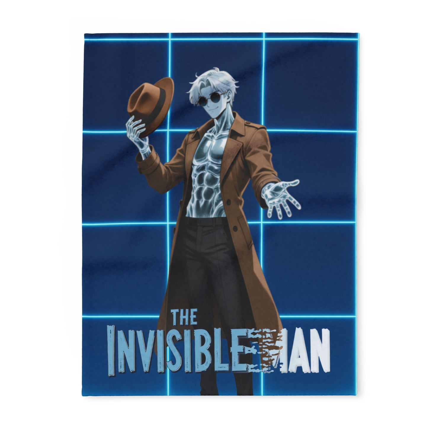 Theodore Marvel Invisible Man Lab Fleece Blanket — Anime Invisible Man Throw | Yaoi Monsters