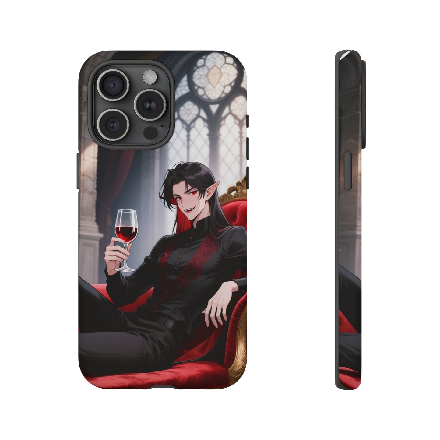Dracula Velvet Chaise Gothic Vampire Phone Case — Anime Dracula Cover (iPhone, Samsung & Pixel) | Yaoi Monsters