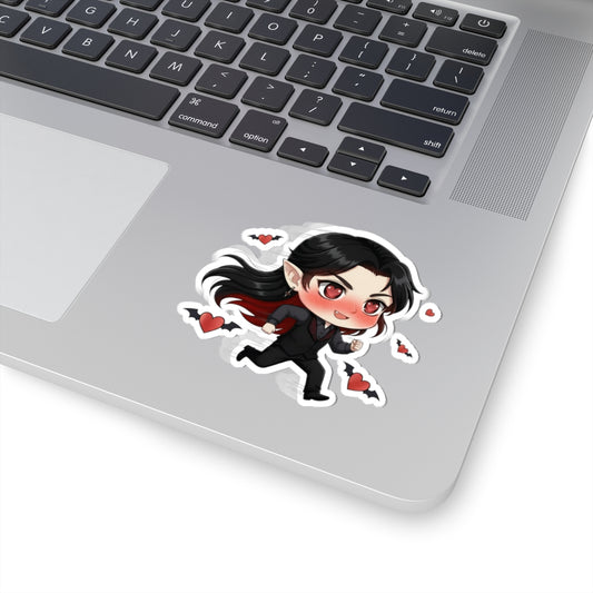 Cutie Monsters Dracula “Love Chase” Vinyl Sticker – Facing Left