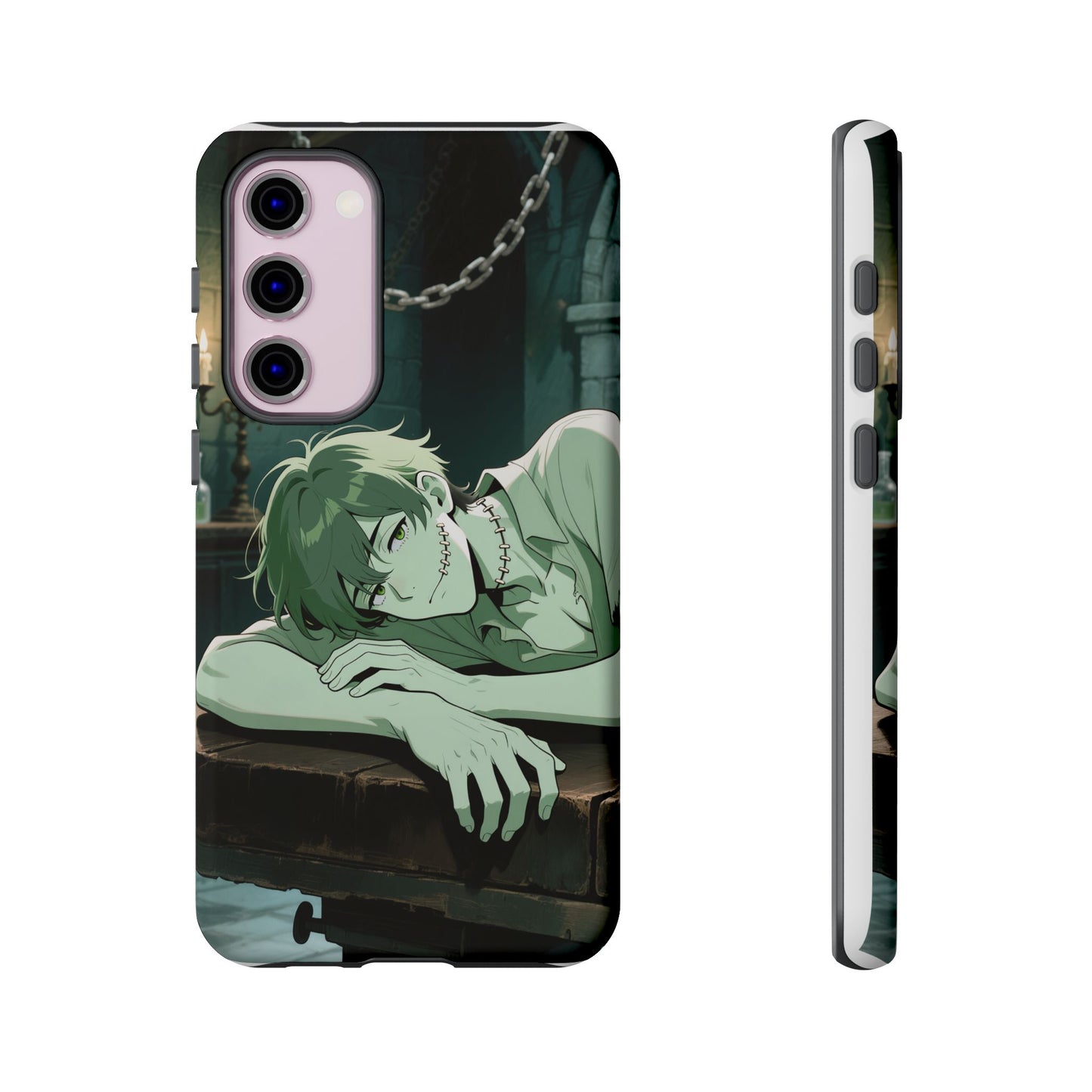 Electric Stare Frankenstein Phone Case — Anime Adam Cover (iPhone, Samsung & Pixel) | Yaoi Monsters