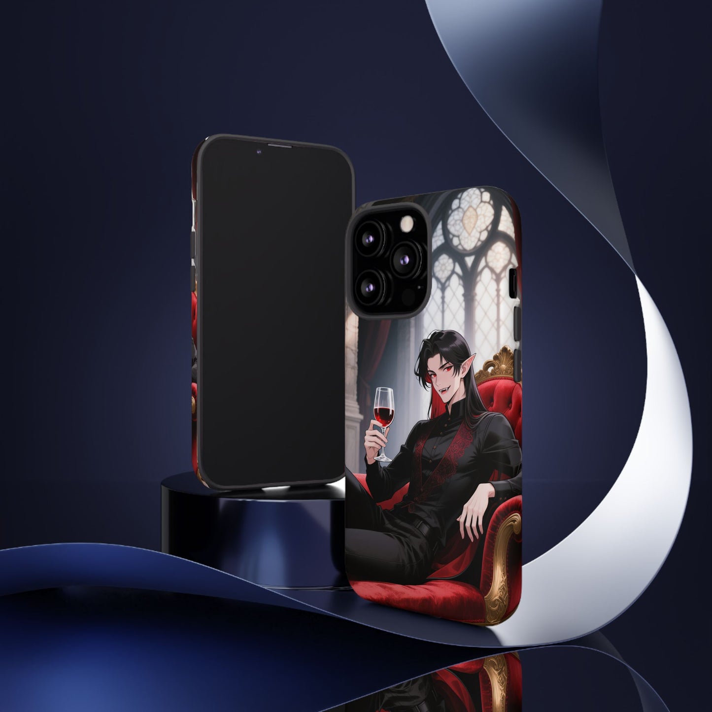 Dracula Velvet Chaise Gothic Vampire Phone Case — Anime Dracula Cover (iPhone, Samsung & Pixel) | Yaoi Monsters