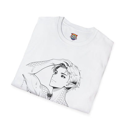 Kel “Deep Water Darling” Line Art Shirt— Anime Lagoon Monster Tee | Yaoi Monsters