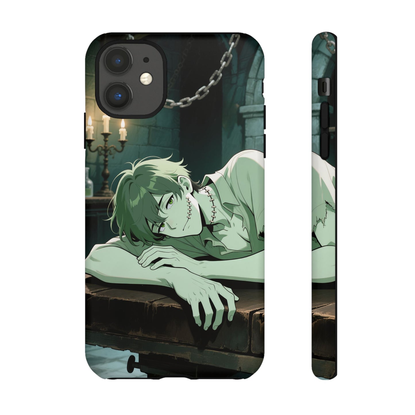 Electric Stare Frankenstein Phone Case — Anime Adam Cover (iPhone, Samsung & Pixel) | Yaoi Monsters