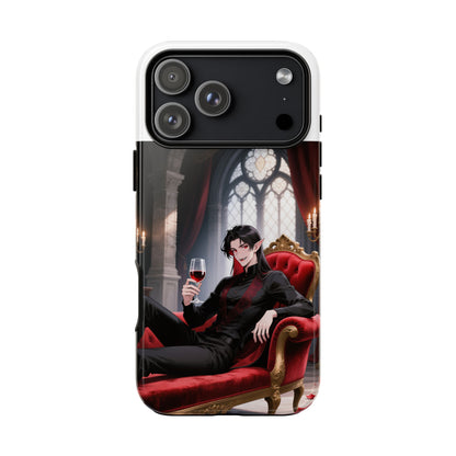 Dracula Velvet Chaise Gothic Vampire Phone Case — Anime Dracula Cover (iPhone, Samsung & Pixel) | Yaoi Monsters