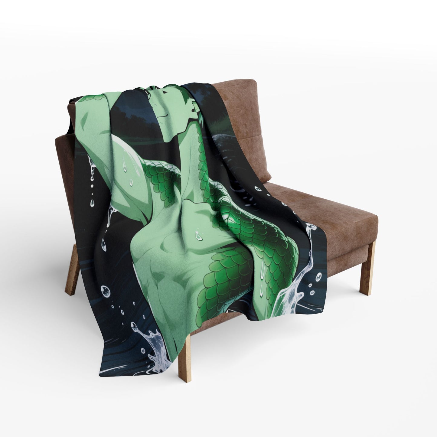 Kel Lagoon Fleece Blanket — Anime Sea Monster Throw | Yaoi Monsters