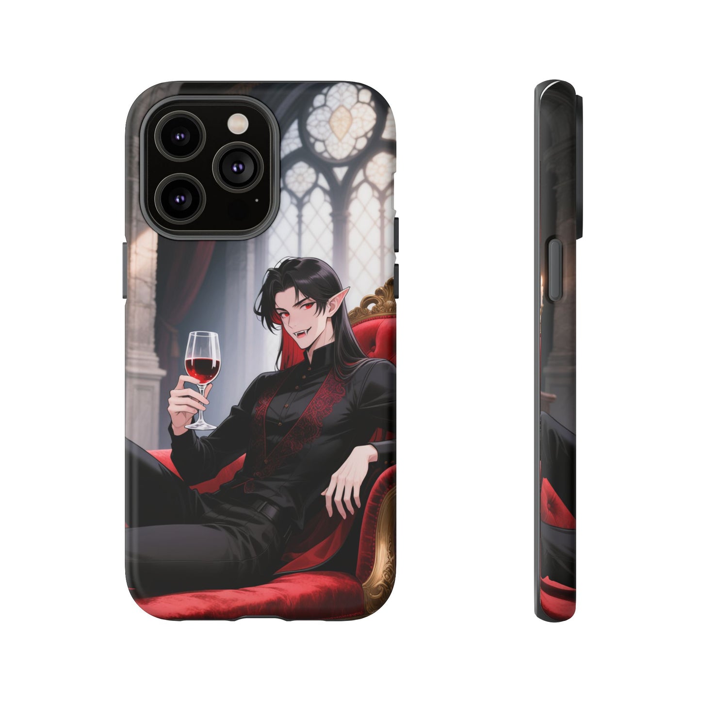 Dracula Velvet Chaise Gothic Vampire Phone Case — Anime Dracula Cover (iPhone, Samsung & Pixel) | Yaoi Monsters