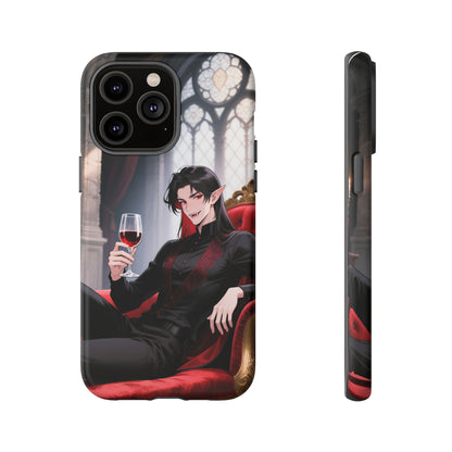 Dracula Velvet Chaise Gothic Vampire Phone Case — Anime Dracula Cover (iPhone, Samsung & Pixel) | Yaoi Monsters