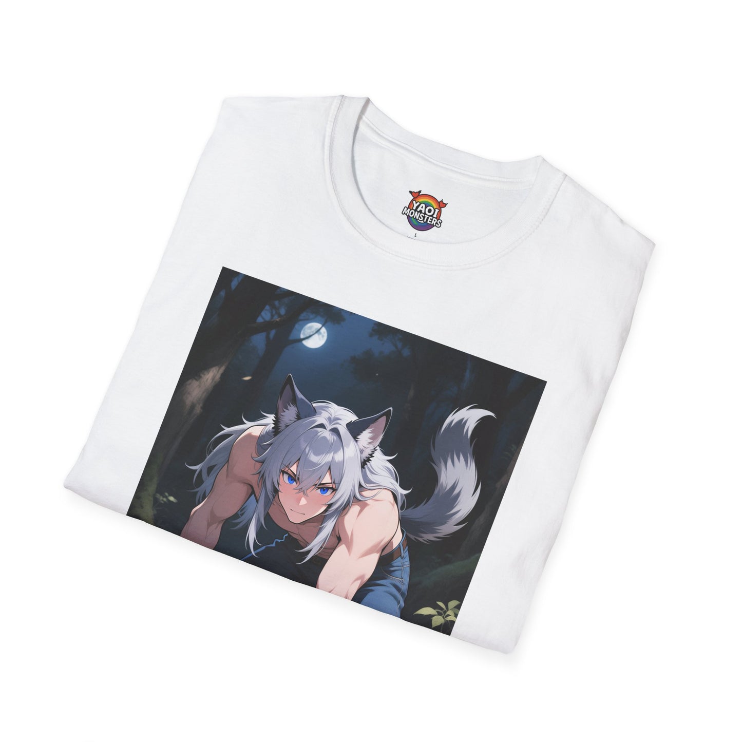 Luca Moonlit Werewolf Unisex T-Shirt — Anime Wolfman Graphic Tee | Yaoi Monsters