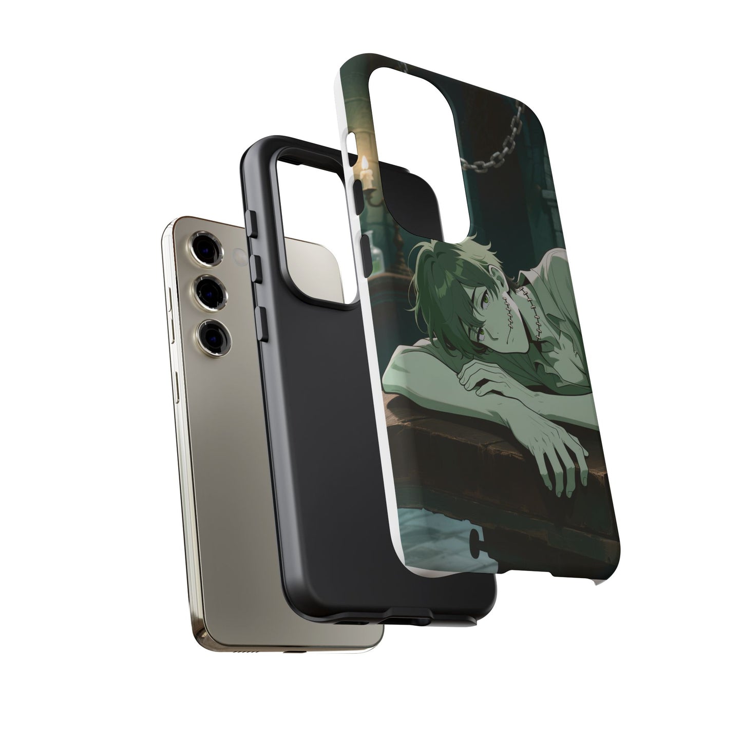 Electric Stare Frankenstein Phone Case — Anime Adam Cover (iPhone, Samsung & Pixel) | Yaoi Monsters