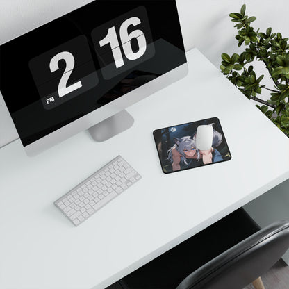 Luca Werewolf Gaming Mouse Pad — 9.5″×8″ Precision Desk Mat (Smooth Polyester, Non-Slip Rubber, Anime Wolfman Art)