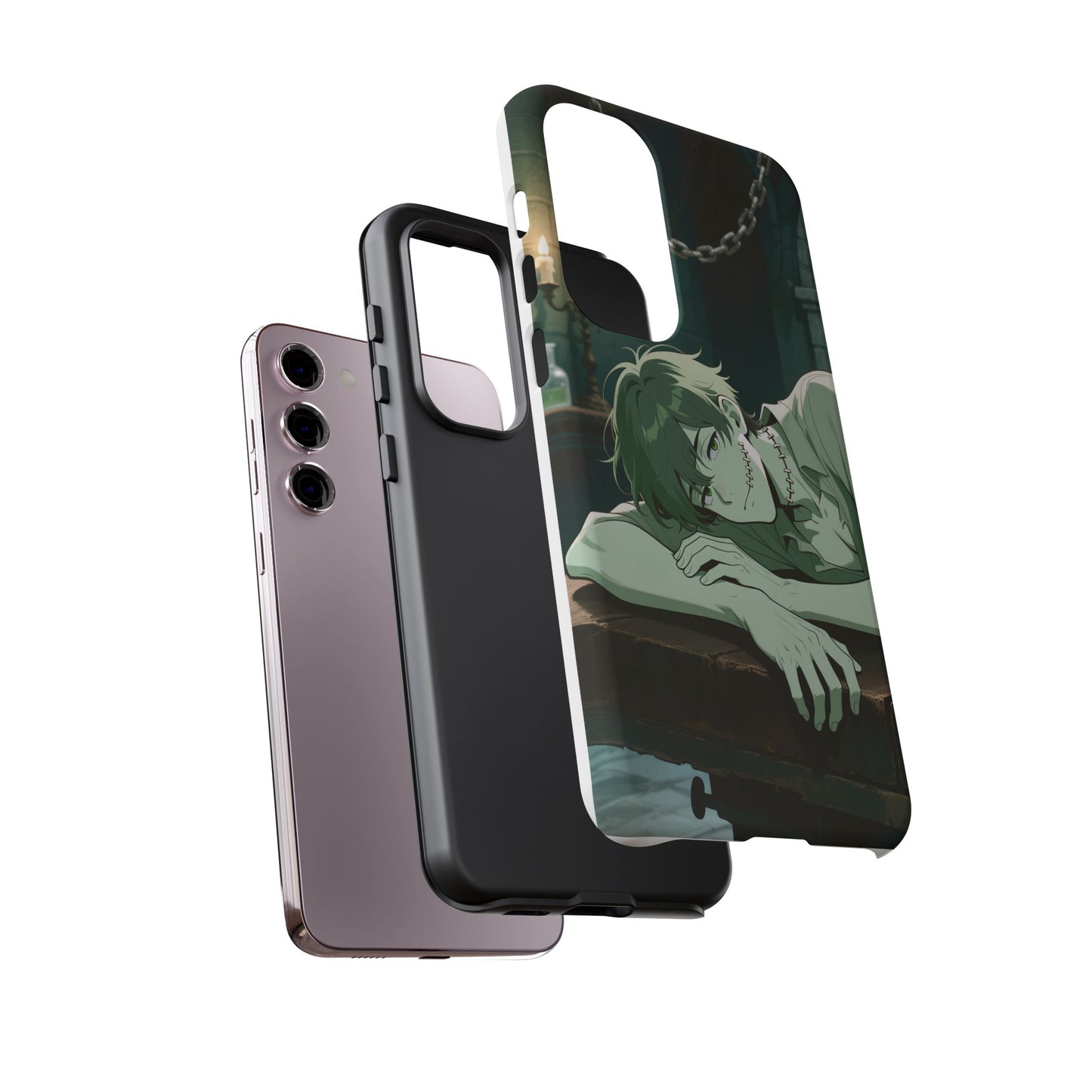 Electric Stare Frankenstein Phone Case — Anime Adam Cover (iPhone, Samsung & Pixel) | Yaoi Monsters