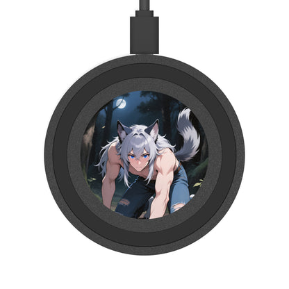 Luca Moonlit Werewolf Wireless Charger — Qi Charging Pad for iPhone, Samsung Galaxy & Google Pixel | Yaoi Monsters