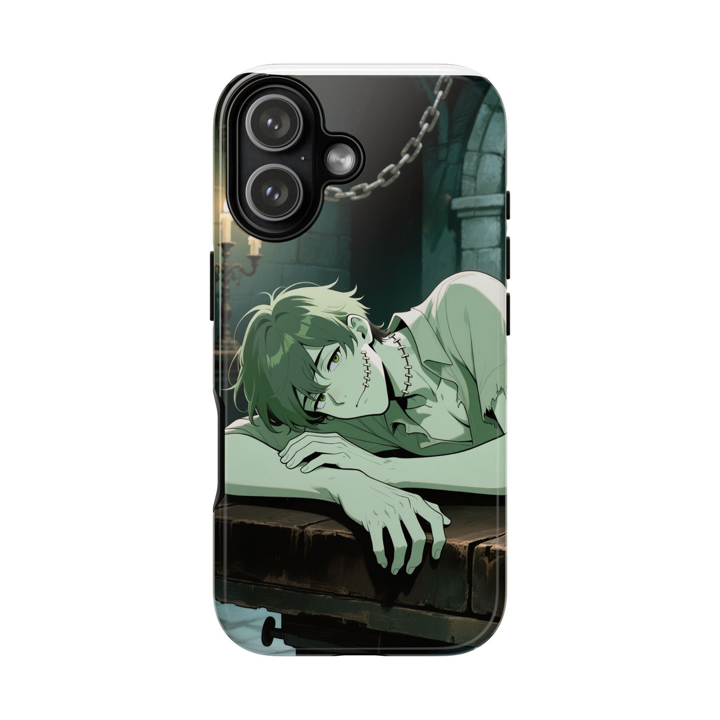 Electric Stare Frankenstein Phone Case — Anime Adam Cover (iPhone, Samsung & Pixel) | Yaoi Monsters