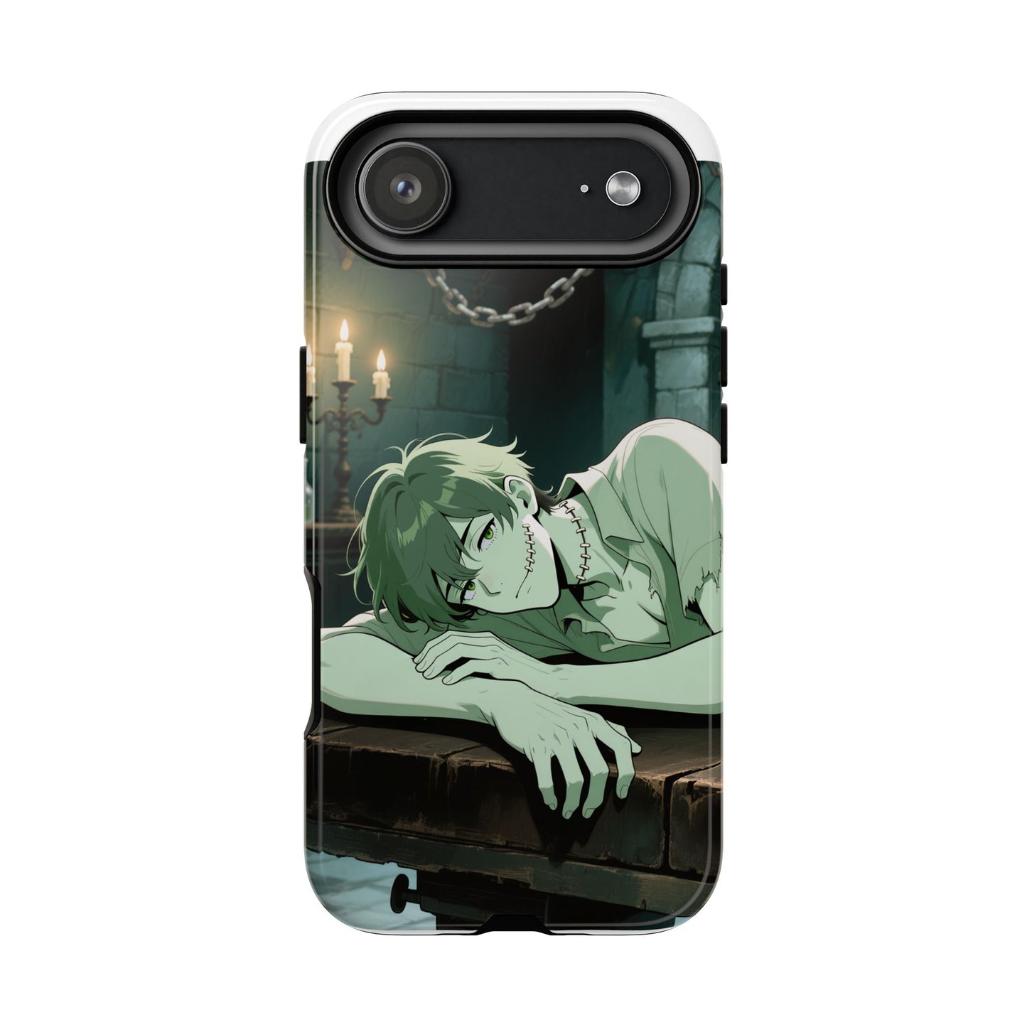Electric Stare Frankenstein Phone Case — Anime Adam Cover (iPhone, Samsung & Pixel) | Yaoi Monsters