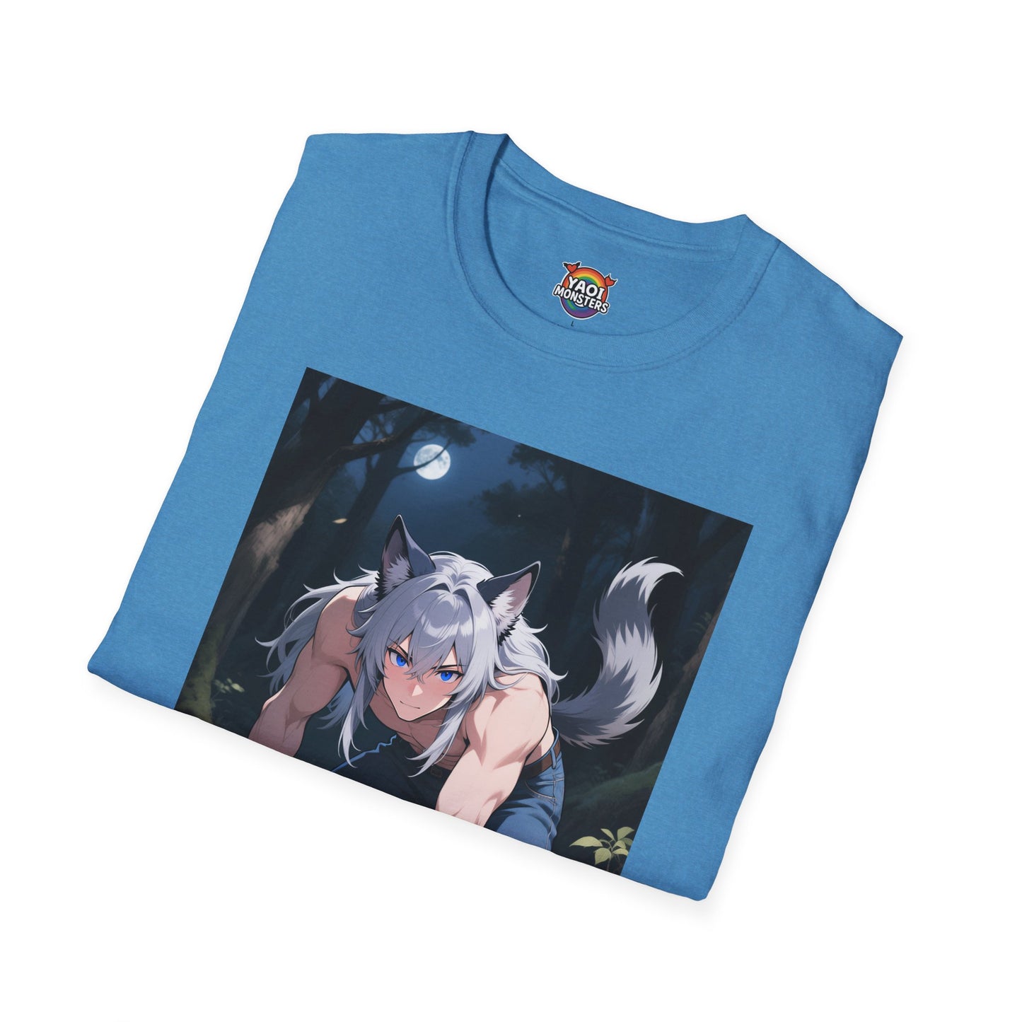 Luca Moonlit Werewolf Unisex T-Shirt — Anime Wolfman Graphic Tee | Yaoi Monsters