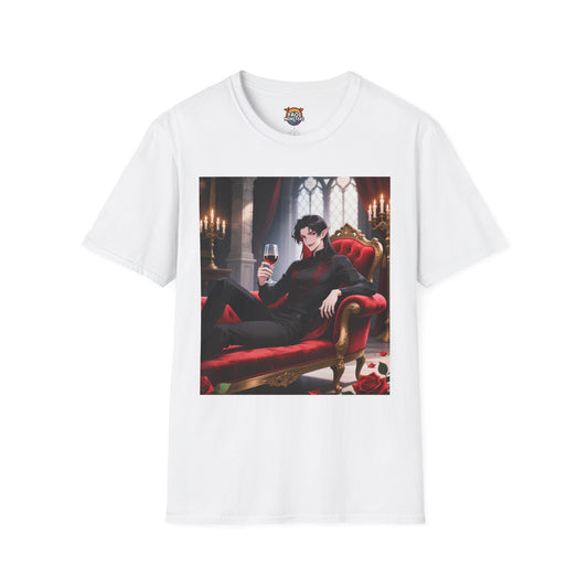 Dracula Velvet Chaise Unisex T-Shirt — Gothic Vampire Anime Tee | Yaoi Monsters