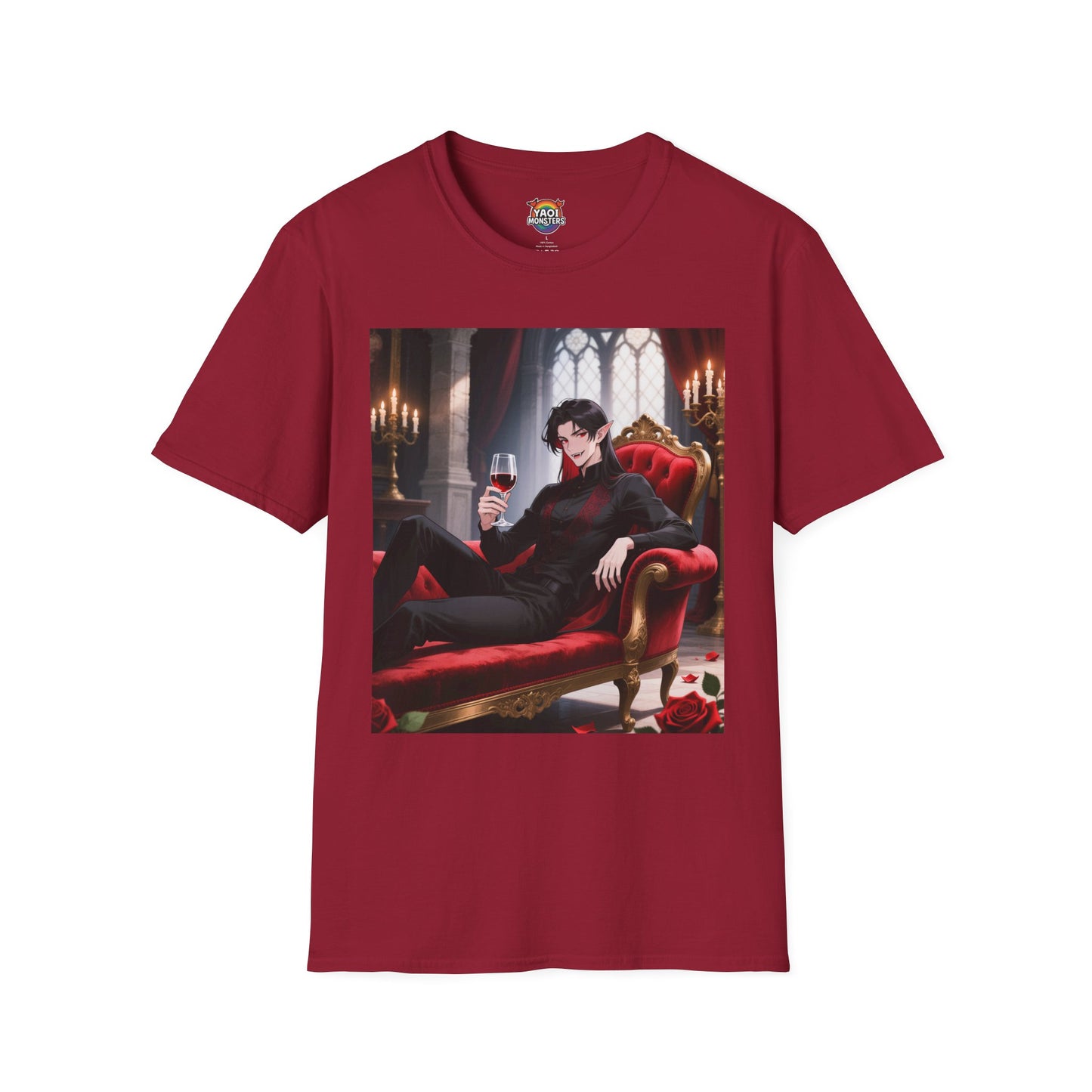 Dracula Velvet Chaise Unisex T-Shirt — Gothic Vampire Anime Tee | Yaoi Monsters