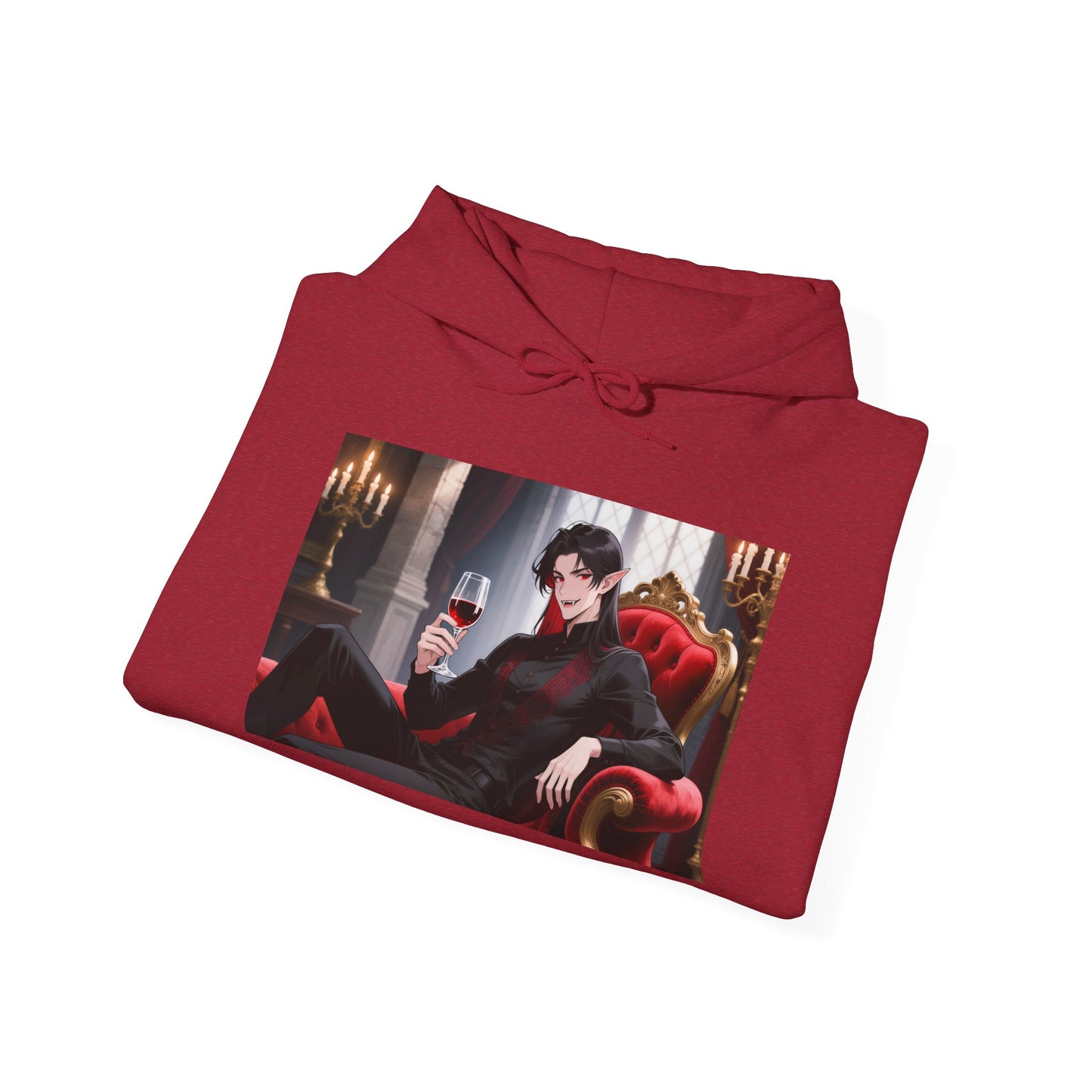 Dracula Velvet Chaise Unisex Hoodie — Gothic Vampire Anime Sweatshirt | Yaoi Monsters