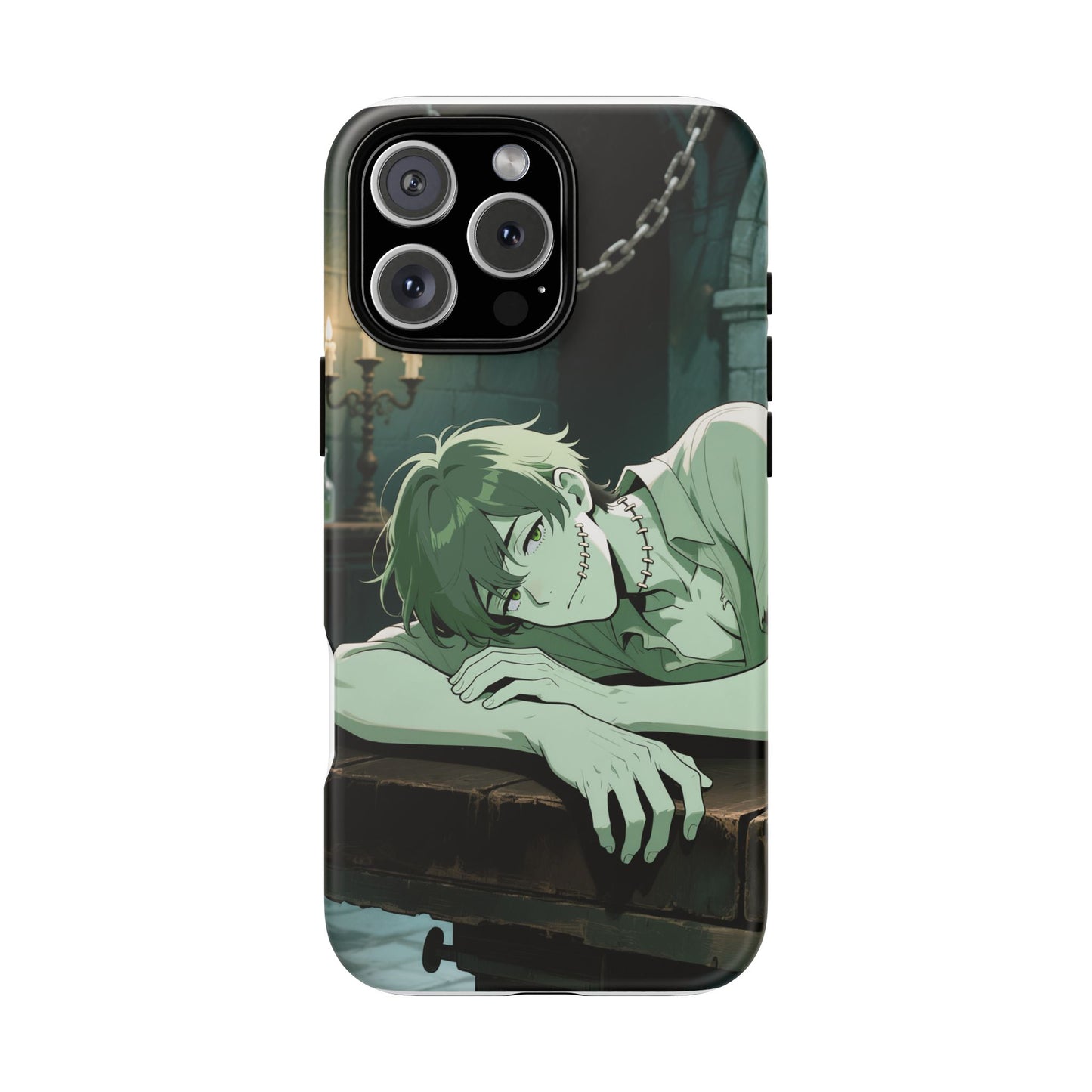 Electric Stare Frankenstein Phone Case — Anime Adam Cover (iPhone, Samsung & Pixel) | Yaoi Monsters