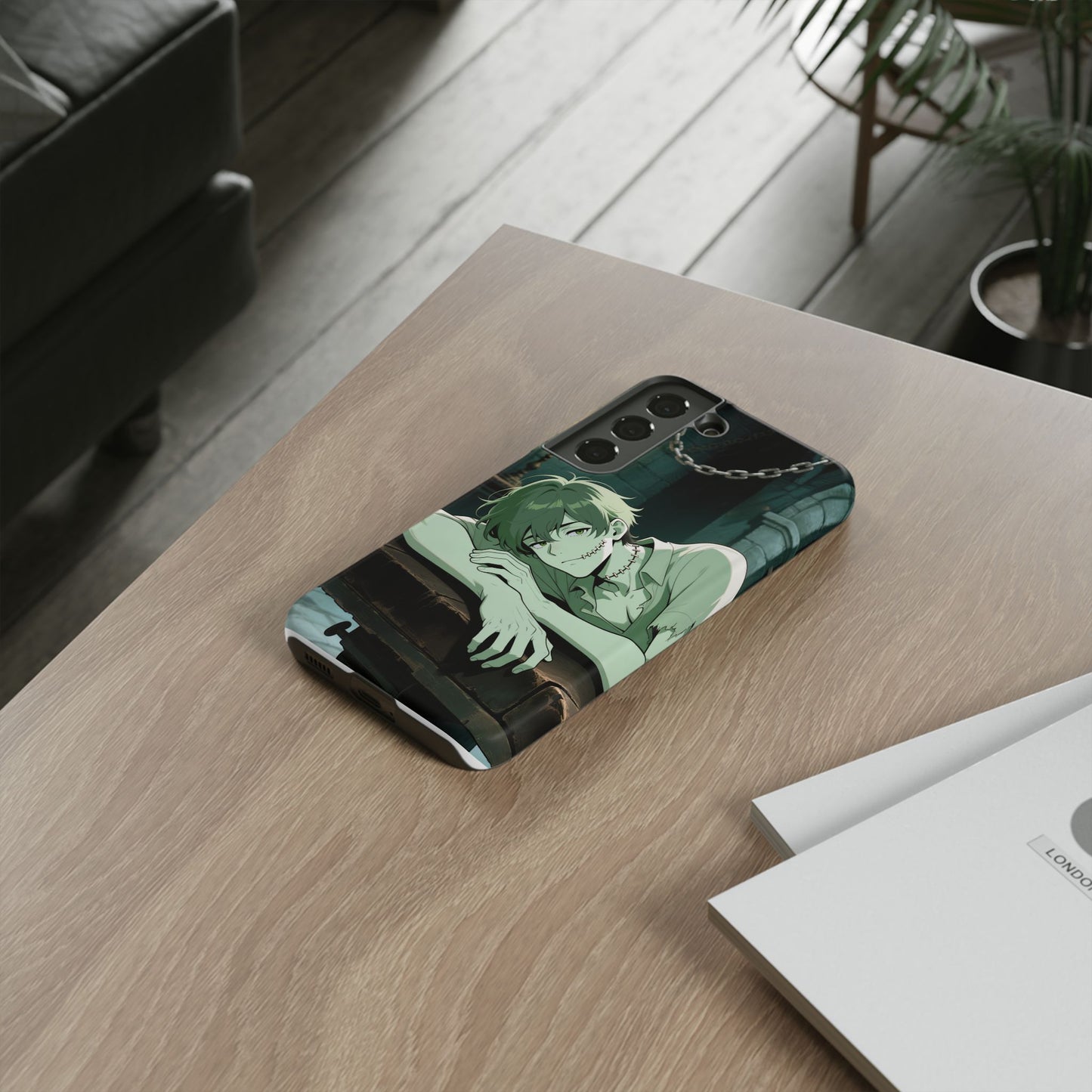 Electric Stare Frankenstein Phone Case — Anime Adam Cover (iPhone, Samsung & Pixel) | Yaoi Monsters