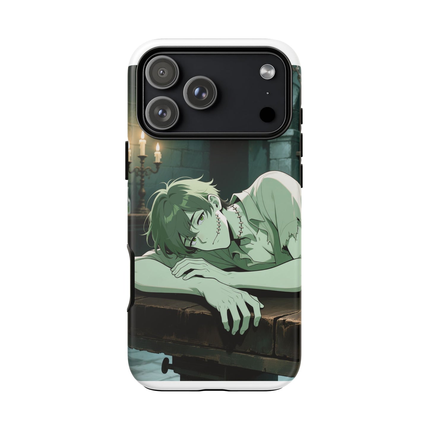 Electric Stare Frankenstein Phone Case — Anime Adam Cover (iPhone, Samsung & Pixel) | Yaoi Monsters