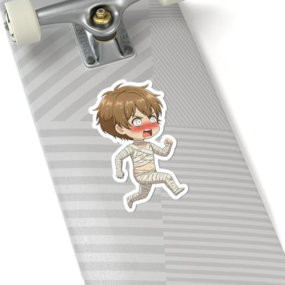 Cutie Monsters Imhotep “Love Panic” Vinyl Sticker – Running Away Left