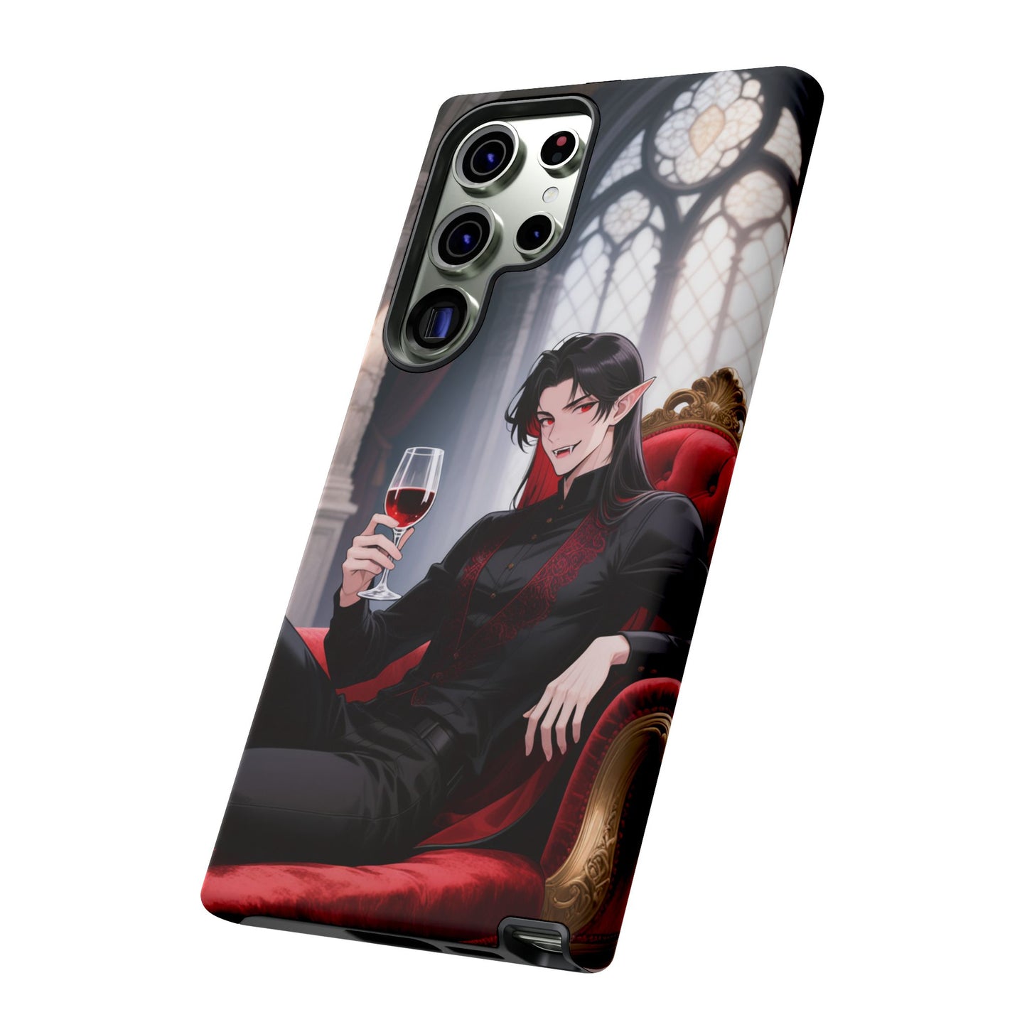 Dracula Velvet Chaise Gothic Vampire Phone Case — Anime Dracula Cover (iPhone, Samsung & Pixel) | Yaoi Monsters